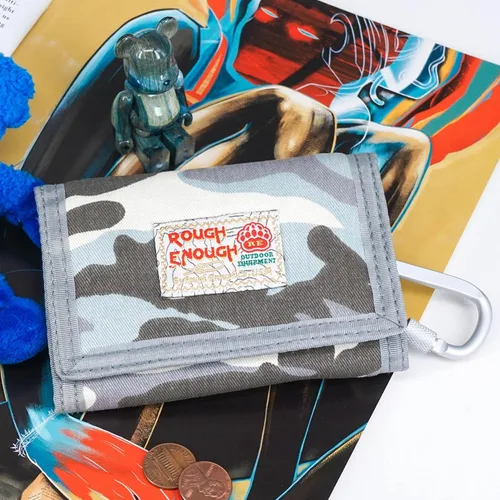 Miniatura 5 de Rough Enough - Juego de billeteras de moda para niños y niñas con cordón y llavero