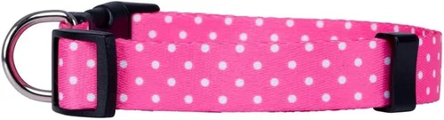 Miniatura 2 de Native Pup Collar de perro con lunares, ajustable para perros pequeños, medianos y grandes, tela bonita para niños y niñas Rosado
