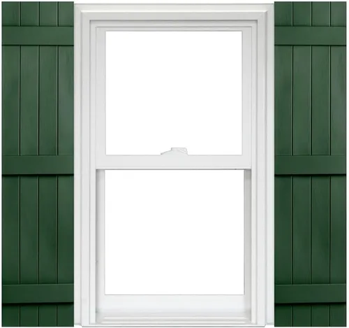 Miniatura 9 de Polaris Homeside 4 Contraventanas de Vinilo Unidas Board and Batten (1 Par) 14-1/2 pulg. x 43 pulg. - 930 Blanco
