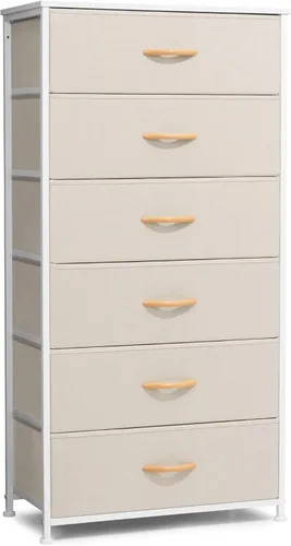 Miniatura 12 de Crestlive Products Cajonera alta para armario, torre de almacenamiento vertical - Estructura de acero resistente, parte superior de madera, cajones
