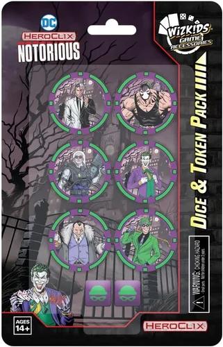 DC HeroClix: Paquete de dados y fichas notorias