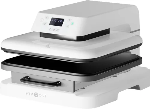 HTVRONT - Prensa de calor automática e inteligente de 15x15 para camisetas con liberación automática, prensa profesional para proyectos de Blanco
