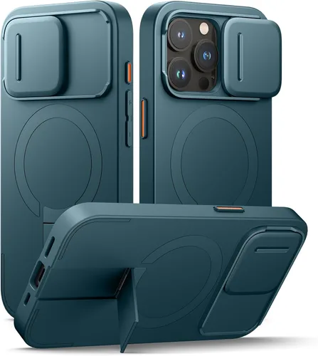 Miniatura 48 de SURITCH - Funda para iPhone 17 Pro Max con cubierta de control de cámara, cubierta para cámara y soporte ajustable, compatible con MagSafe, a prueba