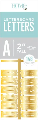 Miniatura 2 de Die Cuts with A View Paquete de letras de 2 "Premium-Gold (148 pcs) LP-006-00002 Oro