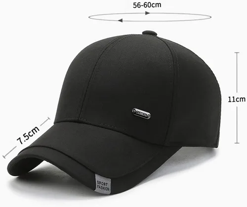 Miniatura 3 de talajee Gorra de béisbol de algodón para hombre y mujer, ajustable, para papá, color negro, para golf, de perfil bajo