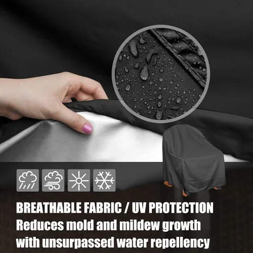 Miniatura 4 de Paquete de 2 fundas giratorias para sillas de salón para exteriores, se adapta a la mayoría de sillas de patio o comedor giratorias