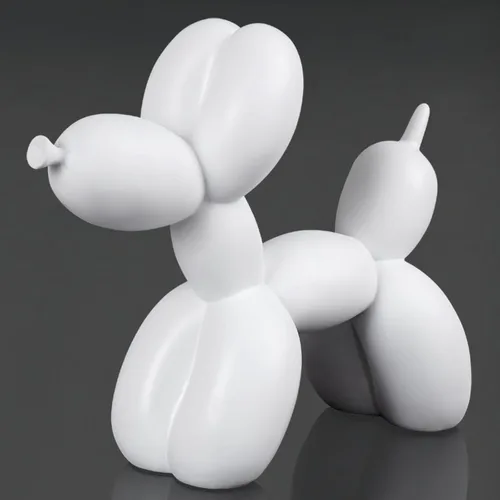 Miniatura 12 de Notakia Estatua creativa de globo rosa para perro, manualidades, decoración de sala de estar, decoración de escritorio, estatua de animal moderna