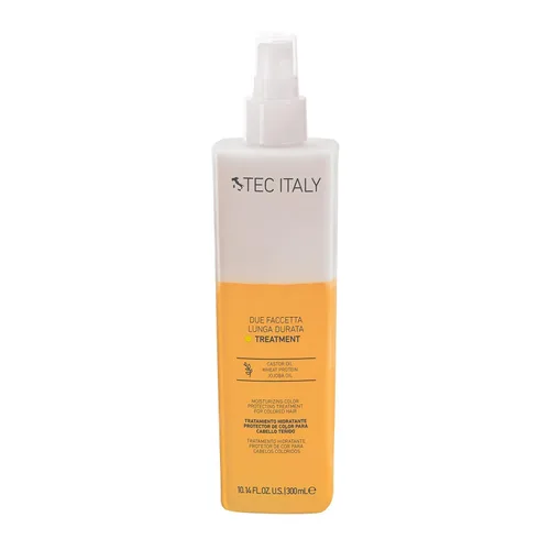 Tec Italy Due Faccetta Lunga Durata - Tratamiento de dos fases para el cabello teñido en aerosol con protección UV que hidrata desenreda y evita la