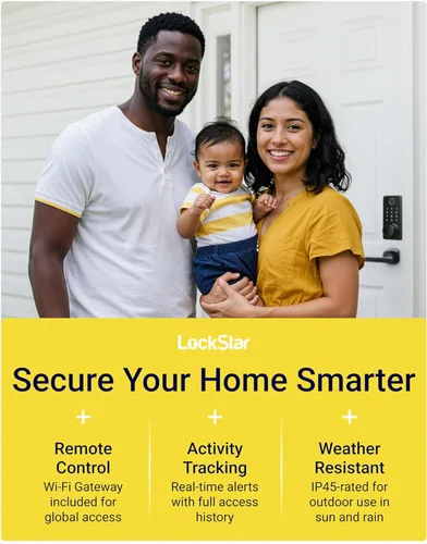 Miniatura 13 de LOCKSTAR® Cerradura inteligente para puerta • Cerradura de puerta sin llave con cerrojo • Múltiples métodos de entrada – APP • Identificación por