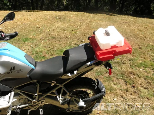 Miniatura 6 de AltRider Portaequipajes para motocicleta compatible con BMW R 1200/1250 GS refrigerado por agua, placa de aluminio gruesa con diseño de cero