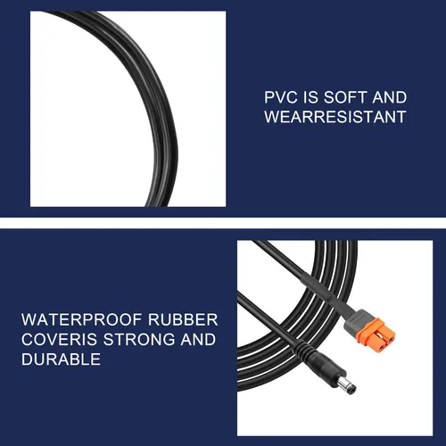 Miniatura 5 de Cable de alimentación de CC a XT60, 1M/3FT 16AWG DC 0.217 in X 0.083 in macho a XT60I (2+1) con cable adaptador hembra de pin de señal
