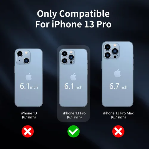 Miniatura 5 de Sansunto Funda para iPhone 13 Pro, doble capa de protección de cuerpo completo para hombres y mujeres, funda de goma de silicona no incorporada