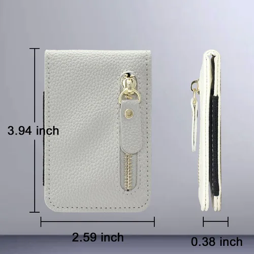 Miniatura 6 de Cartera magnética compatible con MagSafe para modelos de iPhone 15/14/13/12/Pro/Max/Plus, con tarjetero y bolsillo con cremallera para hombres