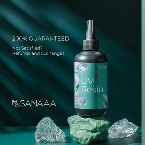 Miniatura 3 de Resina UV 200 g/7 oz de curado rápido de un minuto de tipo duro transparente para sello de arcilla polimérica, vaso, bolígrafo, aretes de bricolaje
