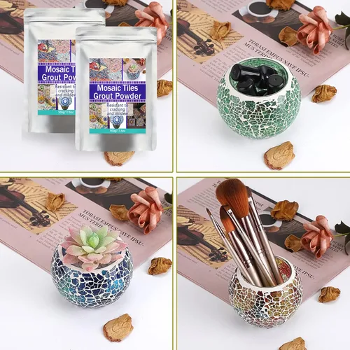 Miniatura 6 de Lechada de mosaico, herramientas de azulejos de mosaico, accesorios de mosaico, esencial para lechada hecha a mano y perfecto para proyectos