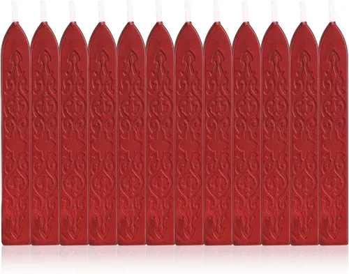 Miniatura 26 de Yoption 12 varillas de cera de sellado con mechas, tótem de oro antiguo manuscrito de fuego para sello de cera (oro antiguo)