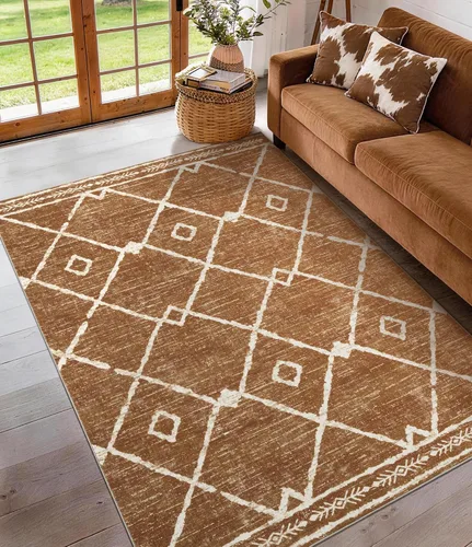 Miniatura 22 de Alfombra de pasillo de 2 x 6 pulgadas para interior - Alfombra de entrada rústica de cabaña con diseño de oso, antideslizante, de pelo bajo