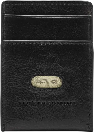 Miniatura 3 de Fossil Funda magnética minimalista de cuero para hombre con clip para dinero bolsillo frontal cartera para hombres