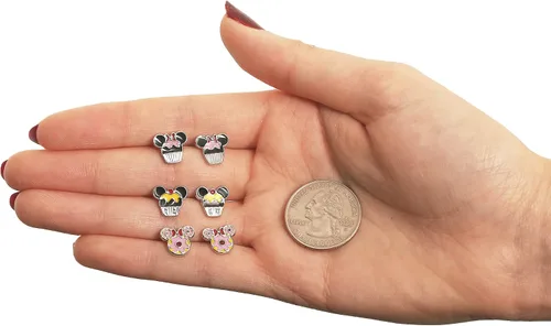 Miniatura 4 de Disney Mickey and Minnie Mouse Fashion Stud Earring Set - 345 Pairs Per Set