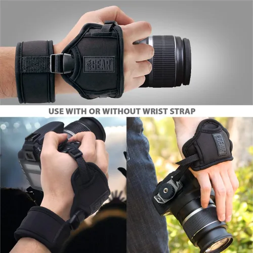 Miniatura 6 de USA Gear Cámara profesional con manija y correa de mano con diseño de neopreno acolchada y placa de metal. Compatible con Canon, Fujifilm, Nikon