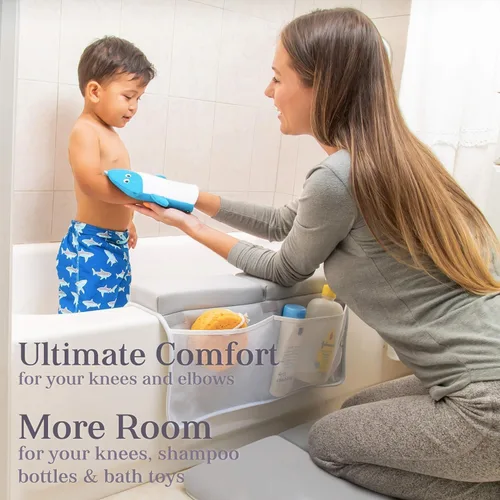 Miniatura 5 de Rodillera de Baño, Juego de Rodillera de Baño para Bebé y Almohadilla de Apoyo para Codo, Almohadilla para Arrodillarse al Bañar Bebé, Rodilleras
