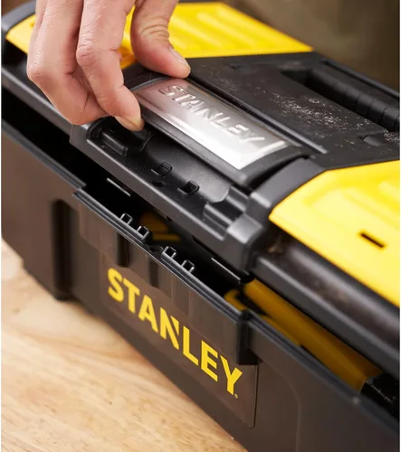 Miniatura 6 de STANLEY Caja de herramientas DIY con 1 pestillo táctil, 2 organizadores de tapa para piezas pequeñas, 16 pulgadas, 1-79-216