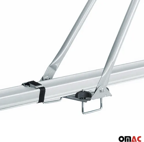 Miniatura 7 de OMAC Portabicicletas para coche con montaje universal de hasta 33 libras, color plateado