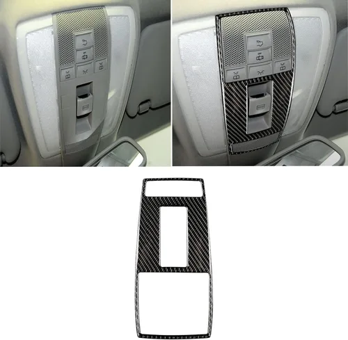 Miniatura 14 de para Mercedes-Benz Clase C W204 2011-2013 Real Cubierta de Panel de Fibra de Carbono Suave para Aire Acondicionado, Adhesivo de Marco de Panel