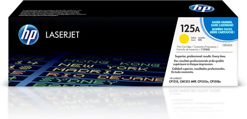 HP Cartucho de tóner amarillo original 125A | Funciona Color LaserJet CM1312 MFP Series, Color LaserJet CP1215, CP1515, CP1518 Series | CB542A