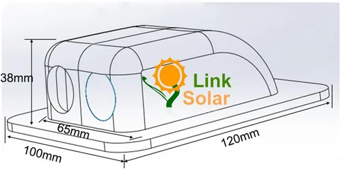 Miniatura 3 de Prensaestopas impermeable de doble cable ABS para paneles solares, autocaravanas, caravanas, barcos - para todos los tipos de cable de 6 mm² a 12