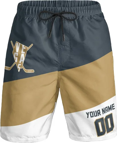 Miniatura 37 de Custom Hockey Men's Shorts Gifts for Men Casual City Youth Fans Sport Beach Shorts Add Name & Number Quick Dry