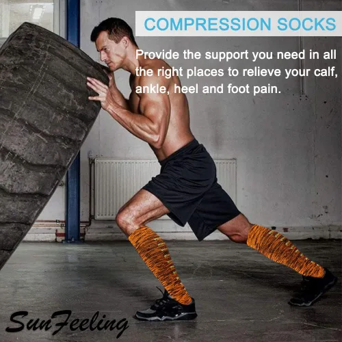 Miniatura 80 de SunFeeling - Calcetines de compresión para mujeres y hombres, 6 pares, brinda soporte a enfermeras, al correr, practicar atletismo y deportes