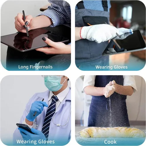 Miniatura 5 de Lápiz óptico con ranura para bolígrafo para pantallas táctiles, lápiz capacitivo universal de alta precisión para iPad, iPhone, tabletas, Samsung