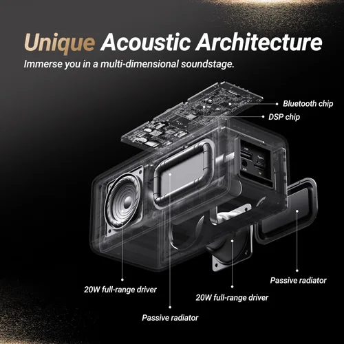 Miniatura 2 de BOGASING Altavoces Bluetooth, altavoz inalámbrico portátil M5 con sonido estéreo fuerte de 40 W y graves intensos, tiempo de reproducción de 30