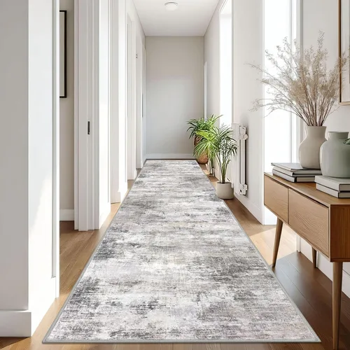 Miniatura 531 de IOHOUZE Alfombra abstracta lavable de 3 x 12 pies para pasillos, antideslizante para cocina, camino de entrada de lana sintética para interiores