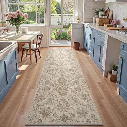 Miniatura 24 de jinchan Lima - Alfombra de pasillo lavable de 2 x 6 pies, antideslizante, de pelo corto, suave, ultrafina, alfombra envejecida para casa de campo