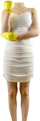 Miniatura 9 de Vestido de novia de satén para mujer, fiesta de ópera, guantes de los años 20, guantes hasta la muñeca
