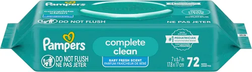 Miniatura 12 de Pampers Toallitas para bebé, limpieza completa y perfumada para bebé, limpia suavemente de la cabeza a los pies, 72 en total (1 paquete abatible)