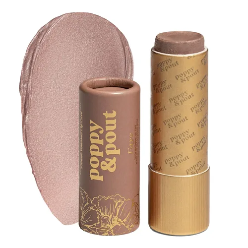 Miniatura 11 de Poppy & Pout Tinte labial natural, tubo de cartón, relleno a mano, cera de abejas, vitamina E, aceite de coco, libre de crueldad, tonos totalmente