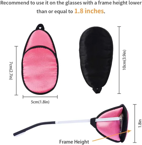 Miniatura 4 de eZAKKA Parches para ojos para adultos, parche para anteojos, parche médico de seda para parches de ojo vago para mujeres con ambliopía, estrabismo