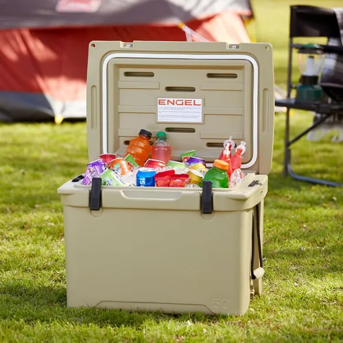 Miniatura 5 de Engel Enfriadores ENG50 Caja de hielo moldeada rotacionalmente duradera de alto rendimiento para 60 latas para acampar, cazar y pescar