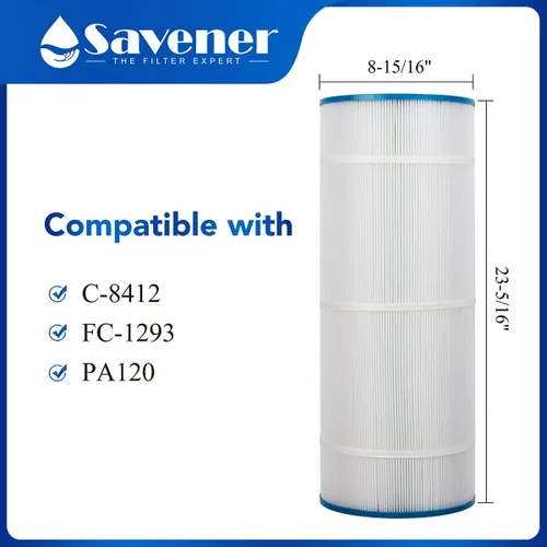 Miniatura 2 de Filtro de piscina PLF120A sustituye a Unicel C-8412 120 pies cuadrados Filbur FC-1293 PA120 CX1200RE C1200 Pro Clean 125 817-0125N Hayward C1200