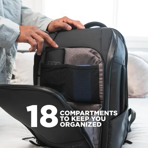 Miniatura 3 de NOMATIC Paquete de viaje - Bolsa para portátil resistente al agua - Mochila expandible lista para TSA, Negro, Mochilas de viaje