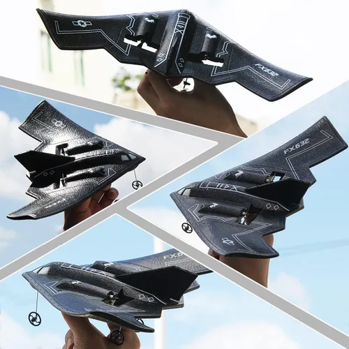 Miniatura 5 de fisca Avión RC Control remoto B-2 Spirit Stealth Bomber Avión, 2.4Ghz 2CH espuma Drone listo para volar juguete para niños y adultos