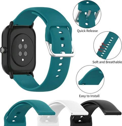 Miniatura 2 de Compatible con Veryfitpro ID205L/ID205/ID205U/ID205S/ID205G/SW020/SW021 - Correas de repuesto ajustables de silicona suave, impermeables