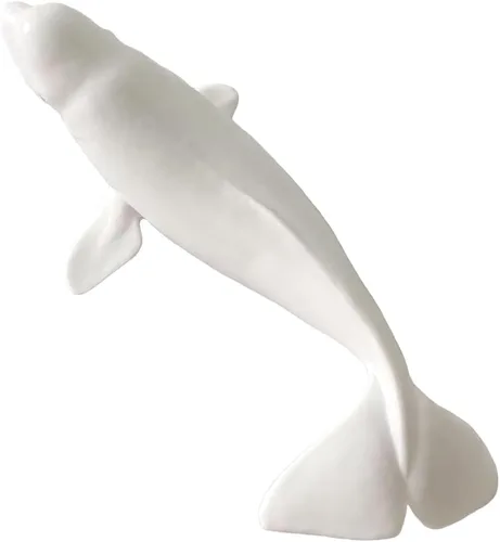 Miniatura 5 de Figura de ballena Beluga realista sólida, criatura marina del océano blanco, juguete educativo de aprendizaje para niños y niños pequeños 01 Beluga