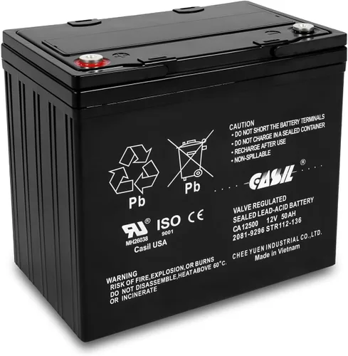 Casil Batería marina de 12 V 50 Ah – Batería ideal para motor de arrastre, batería marina de ciclo profundo confiable de 12 V, perfecta para Minn