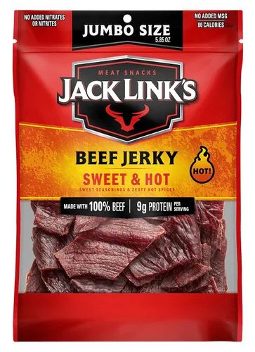 Miniatura 6 de Jack Link's - Carne vacuna seca, sabor original, 5.85 onzas. Jack Link's - Bolsa tamaño para compartir, aperitivo de carne sabroso, 11 g