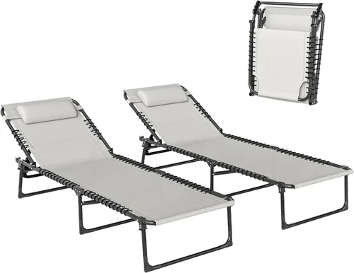 Miniatura 17 de Outsunny Silla Tumbona Plegable, Silla de Bronceado para Patio, Tumbona para Exteriores con Respaldo Reclinable de 4 Posiciones, Asiento de Malla