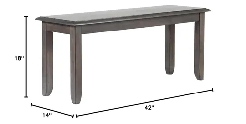 Miniatura 3 de Sunset Trading Shades of Gray - Banco de comedor, gris desgastado